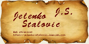 Jelenko Stalović vizit kartica